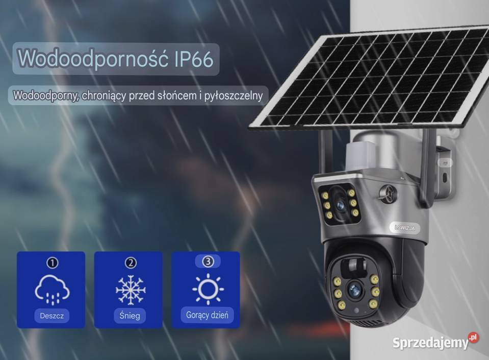 Kamera Solarna Obrotowa na kartę SIM 8MP IP66 śląskie