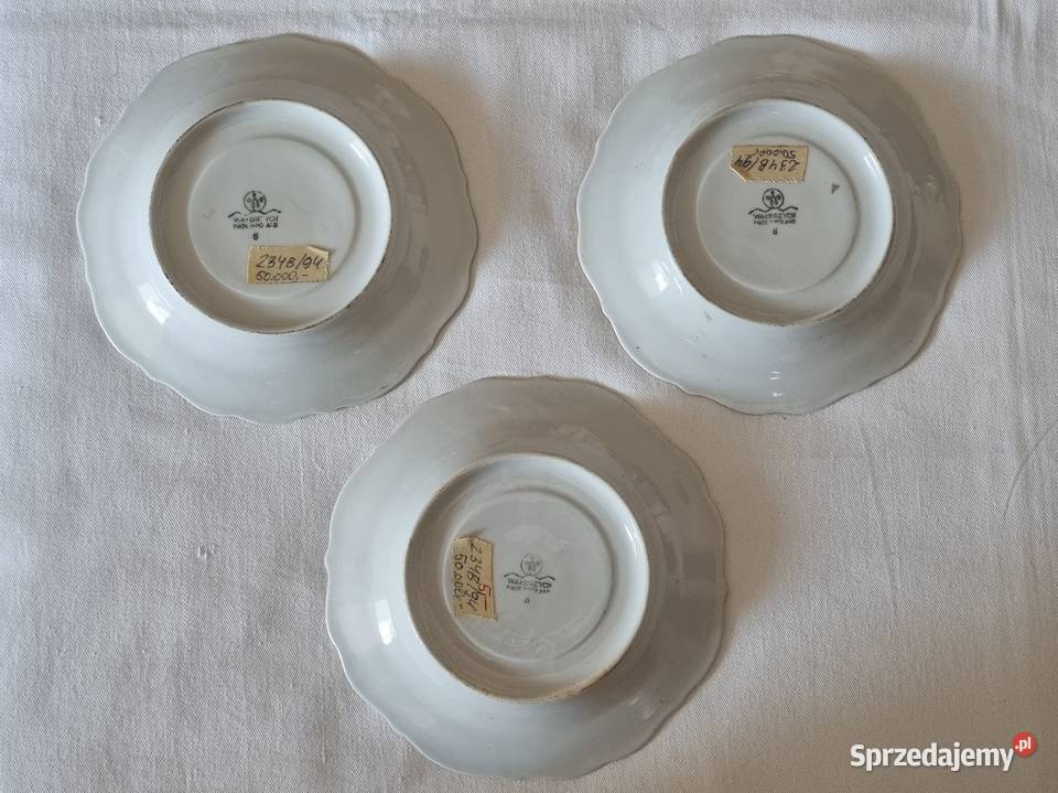 3 spodkitalerzyki porcelana Wałbrzych PRL inny kolor mazowieckie Warszawa