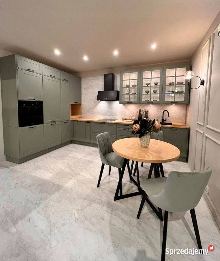 KUCHNIA W KOLORZE SZAŁWII KUCHNIA MODUŁOWA MEBLE Brzeg
