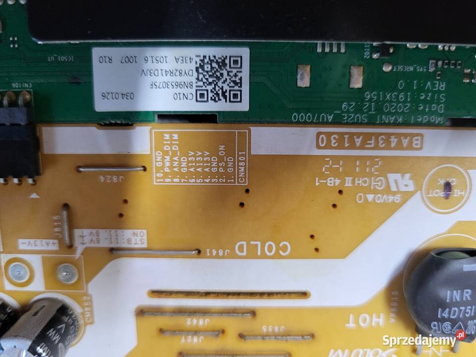 Płyta główna zasilacz Samsung UE43AU7192UXXH Elektronika śląskie Gliwice