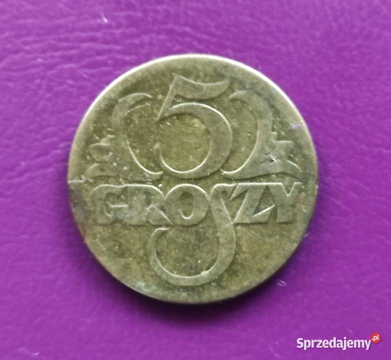 Moneta przedwojenna II RP 5 groszy 1923 Oryginał Numizmatyka mazowieckie