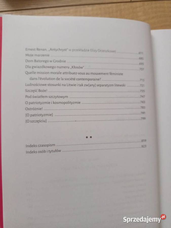 Eliza Orzeszkowa Publicystyka społeczna Serock