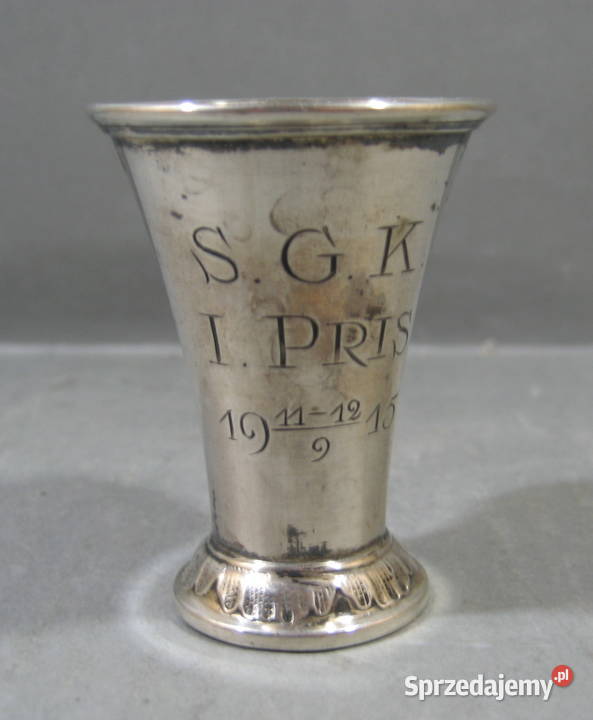 Stary Pucharek Srebrny 1915 r Warszawa