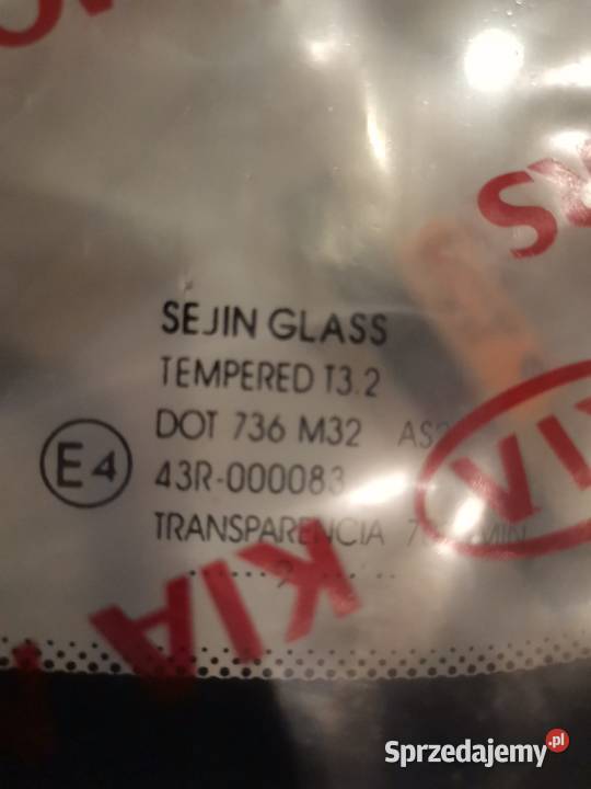 KIA VENGA ORYG NOWA PRAWA SZYBA KAROSERYJNA TYŁ Międzychód