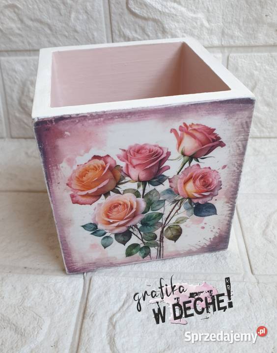 Przybornik na biurko z różą Pozostałe Kraków sprzedam