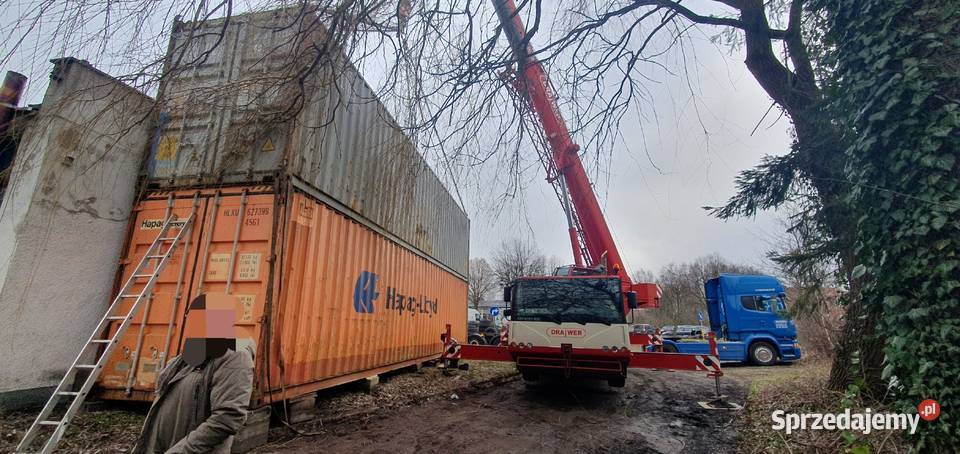 Kontener 40 HC Transport Dźwig w Kościerzyna