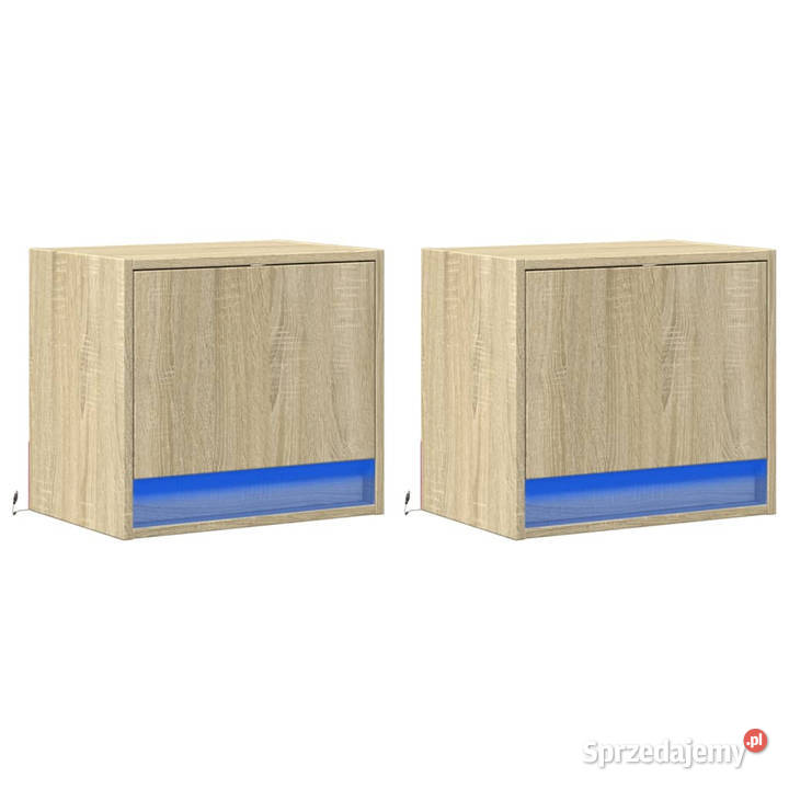 Wiszące szafki nocne z LED 2 dąb sonoma WM852080 Warszawa