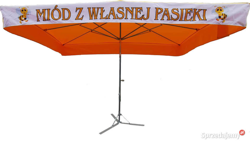 Parasol handlowy 3 x 3 z NADRUKIEM Konradów