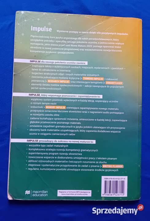 Impulse 1 Students Book A2A2 Macmillan Education Koźminek