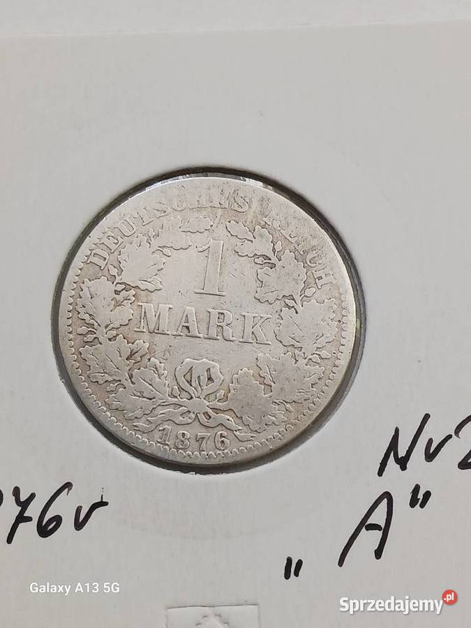 1 Marka Prusy 1876 r 2 mennica A Konin sprzedam