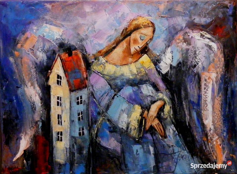 Anioł Opiekun Domowy Obraz na Płótnie Na Prezent Malarstwo