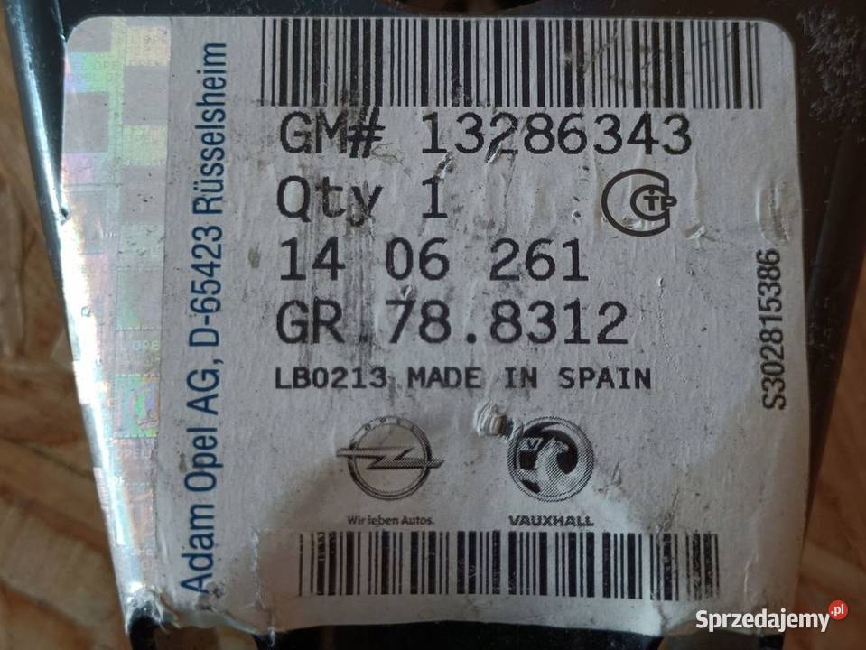 OPEL MERIVA B WSPORNIK UCHWYT MOCOWANIE BELKI Pleszew