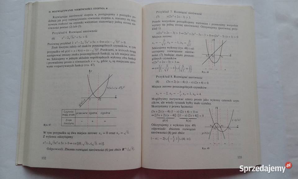 Matematyka Algebra liceum klI i klII Gdynia sprzedam