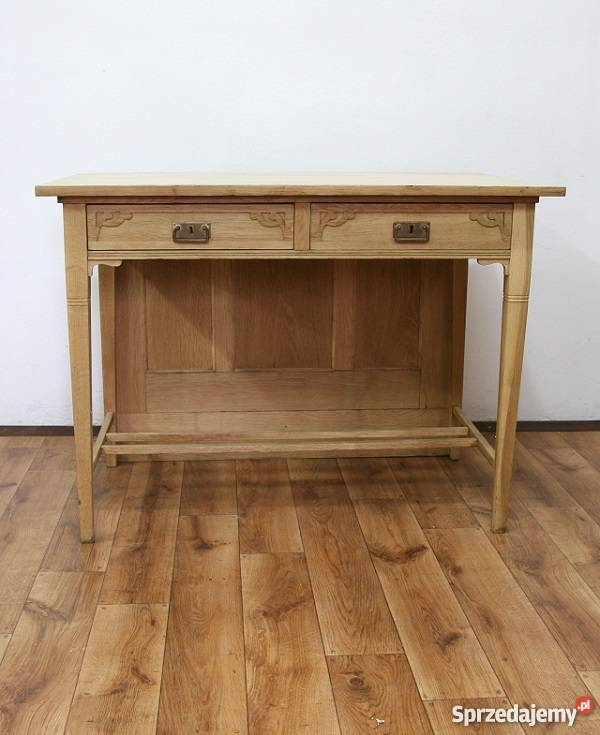 Dębowe Biurko Secesyjne Oczyszczone AntykiMarki Meble Marki