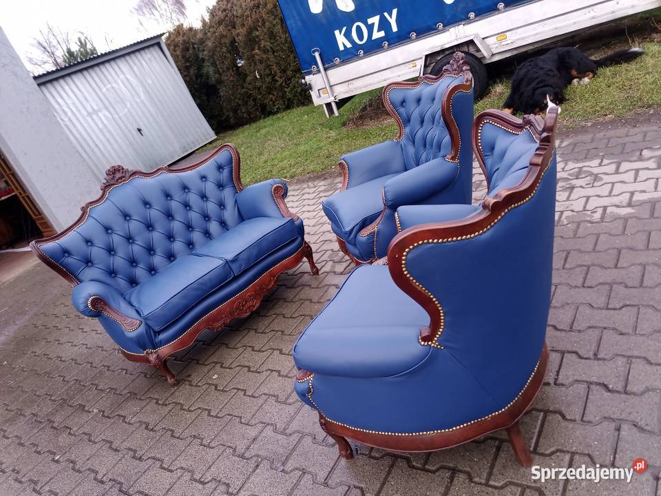 Komplet Ludwik Rzeźbiony 311 NOWA skóra Kozy sprzedam