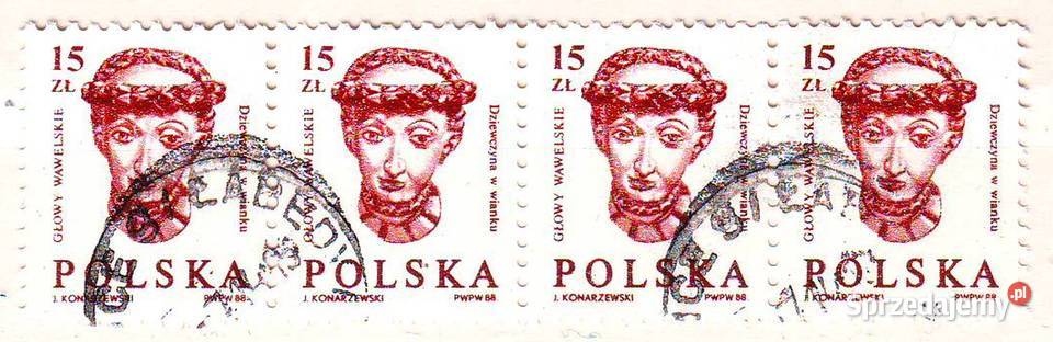 Zn Fi 3015 x 4 kas 1988 Filatelistyka śląskie Gliwice