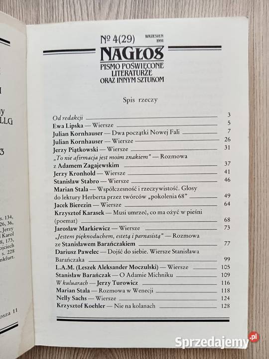 Na Głos Pismo poświęcone literaturze 4 29 Czasopisma Kraków
