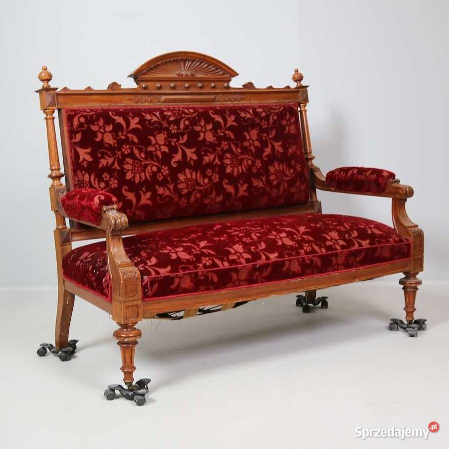 Sofa eklektyczna XIX w wielkopolskie Budzyń