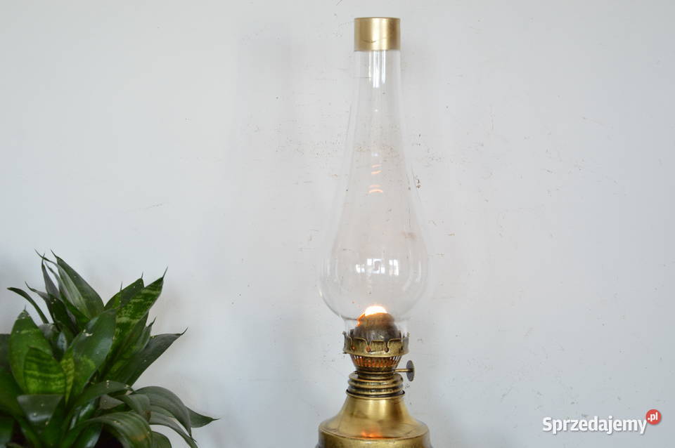 lampa naftowa ceramiczna stojąca stara Jastrzębie-Zdrój