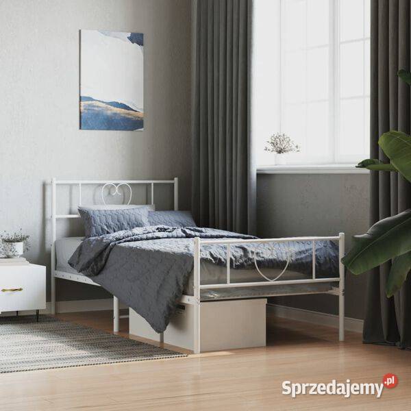 vidaXL Metalowa rama łóżka z wezgłowiem i mazowieckie Warszawa sprzedam