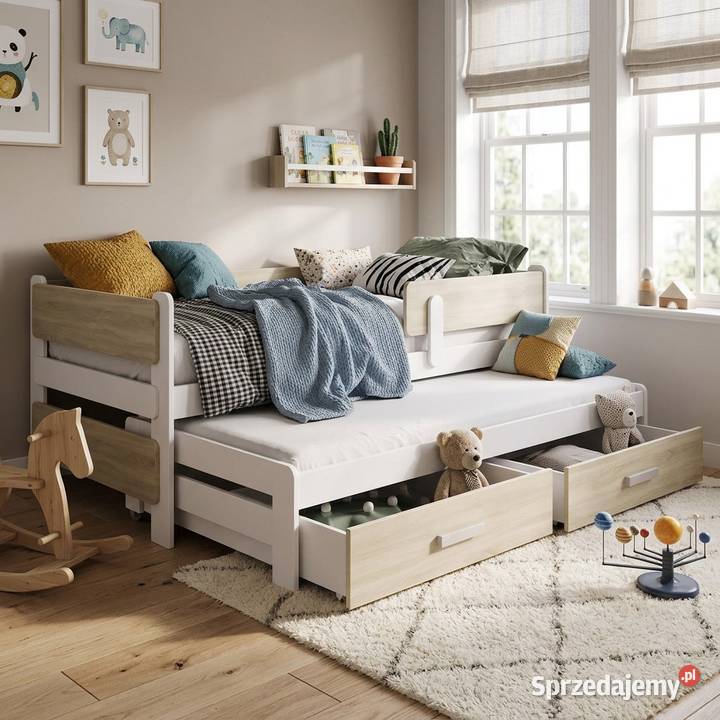 Łóżko piętrowe niskie SOLANO MEBLOBED dostępny w