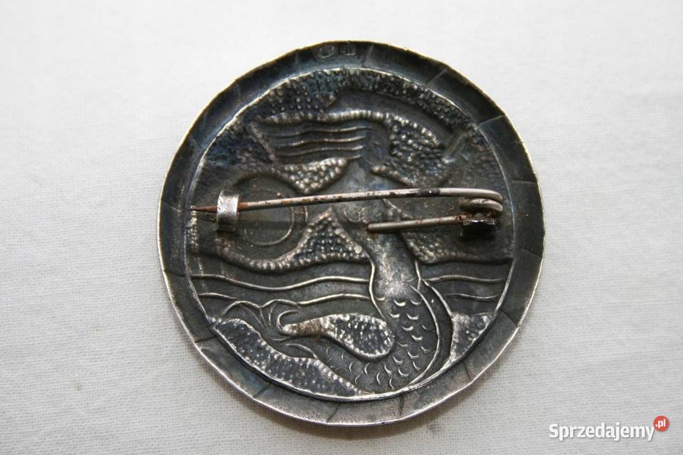 Srebrna broszka srebro pomorskie Kwidzyn