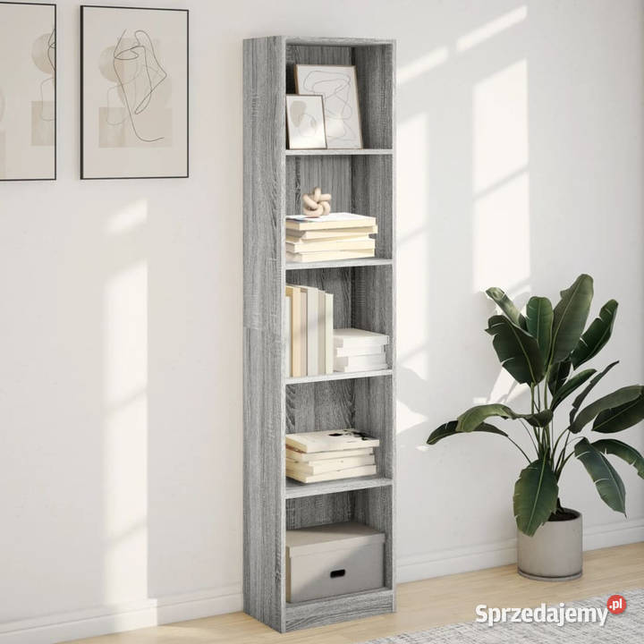 Regał szary dąb sonoma 40x24x176 materiał Regały mazowieckie Warszawa