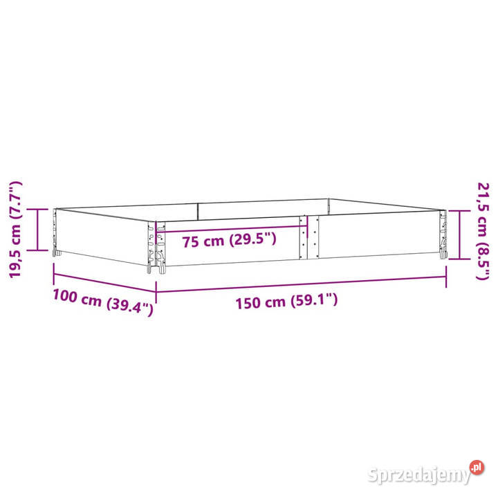 Nadstawka paletowa szara 150x100 lite drewno Warszawa sprzedam