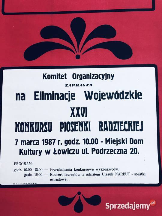 Plakat wojewódzki dom kultury w Skierniewicach Antykwariat łódzkie Łowicz