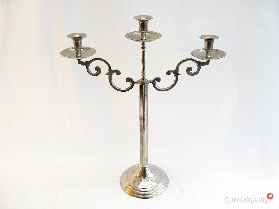 Świecznik niklowany na 3 świece Szczecinek
