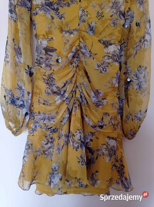 Musztardowa sukienka mini marki ASOS Hajnówka sprzedam
