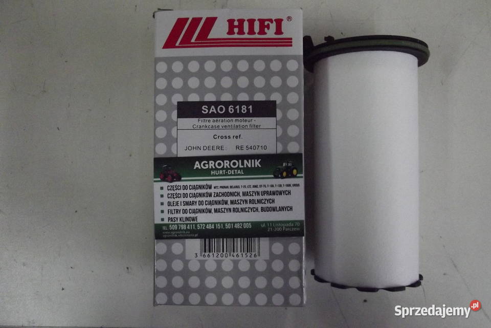 Filtr Przewietrzania Silnika Hifi SAO 6181 nieuszkodzony lubelskie Parczew