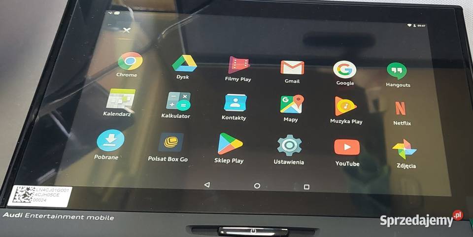 TABLETY AUDI RSE III ANDROID 4m0051700f NOWY 2 Rok produkcji 2012 Stajenczynki sprzedam