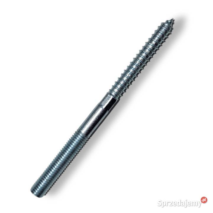 Śruba Dwugwintowa Stal M10 x 140 mm Do Drewna Produkcja małopolskie Gdów