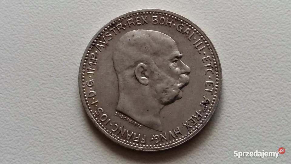 Moneta 1 korona 1915 r Franciszek Józef I Srebro