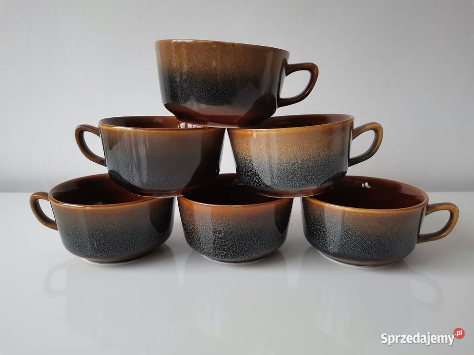 Stare nieużywane filiżanki 6 Agat porcelit Katowice