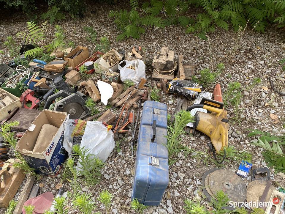 Stare narzędzia stolarskie strugi piły wiertła Kościan