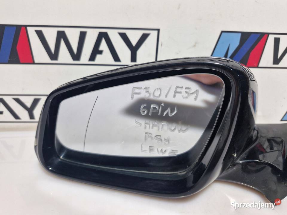 BMW 3 F30 F31 LUSTERKO PRAWE 6PIN EUROPA SHADOW