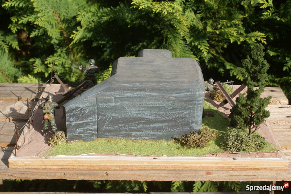 Diorama makieta militarna obrona bunkra Warszawa