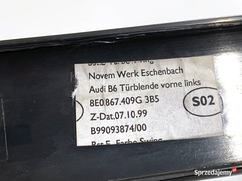 LISTWY DEKOR AUDI A4 B6 8E1853190R SedanLimuzyna podkarpackie