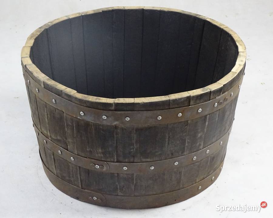 Donica z beczki dębowej whisky z uchwytami Gdańsk