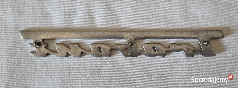 Metalowy emblemat napis Trabant oryginalny Warszawa