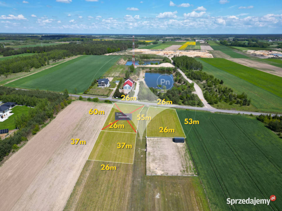 Działki z WZ wyprowadzony prąd Cicibór Mały 26m Grunty i działki sprzedam