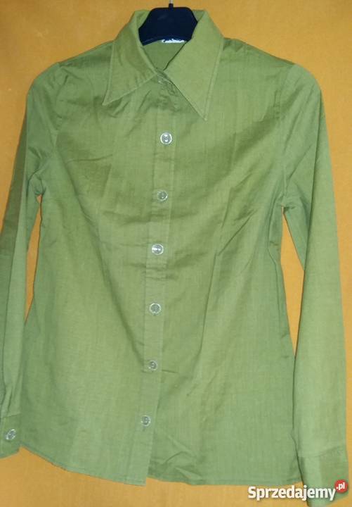 Koszula rozpinana khaki bawełna S Łódź