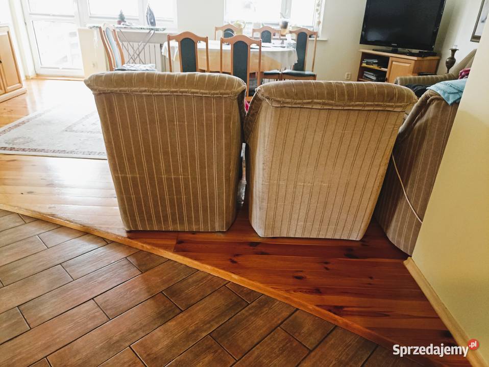Fotele tapicerowane używane zielone 2 sztuki Bełchatów