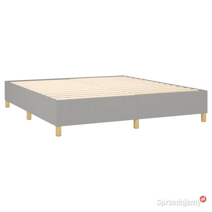 Łóżko kontynentalne z materacem jasnoszare 128cm mazowieckie