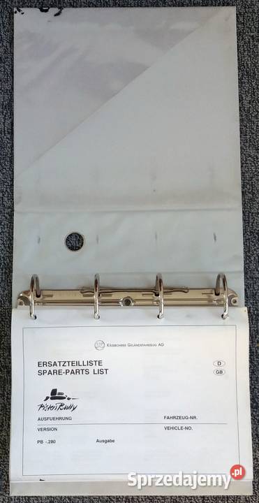 Katalog części Pisten Bully 280 i 260 Zakopane