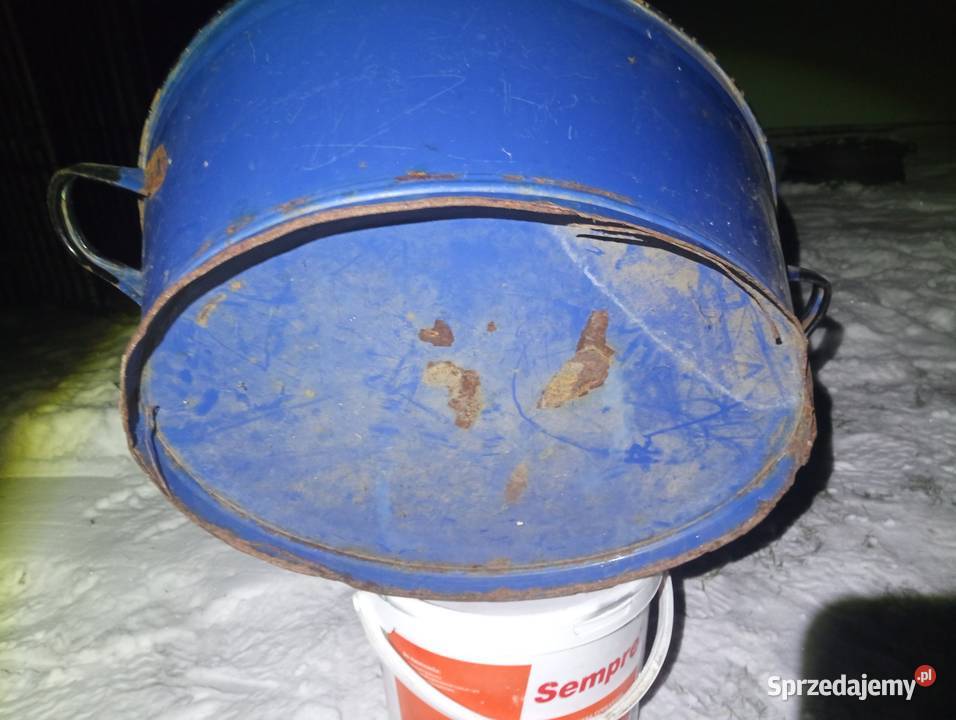 Wanienka emaliowana PRL niebieska niebieski kujawsko-pomorskie Chełmno sprzedam
