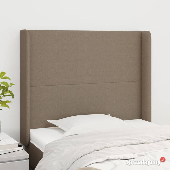 Zagłówek uszak taupe 93x16x118128 tkanina mazowieckie Warszawa