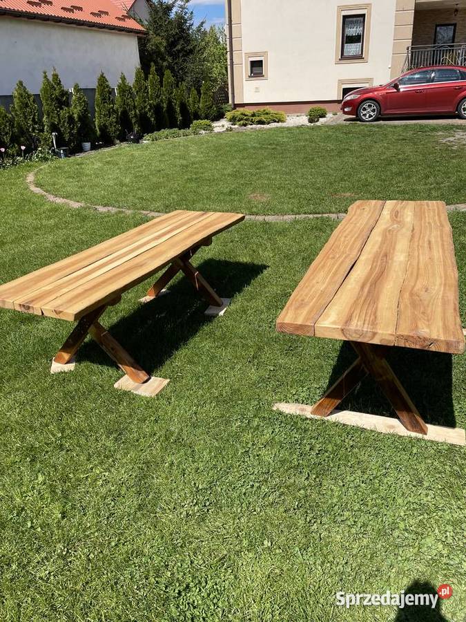 Stół i ława ogrodowe